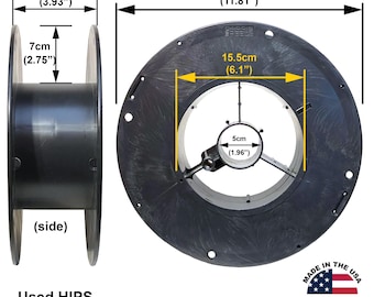 12 inch Heavy Duty Plastic Spool - Store Wire, Cable, String, Rope, Crafts, etc.