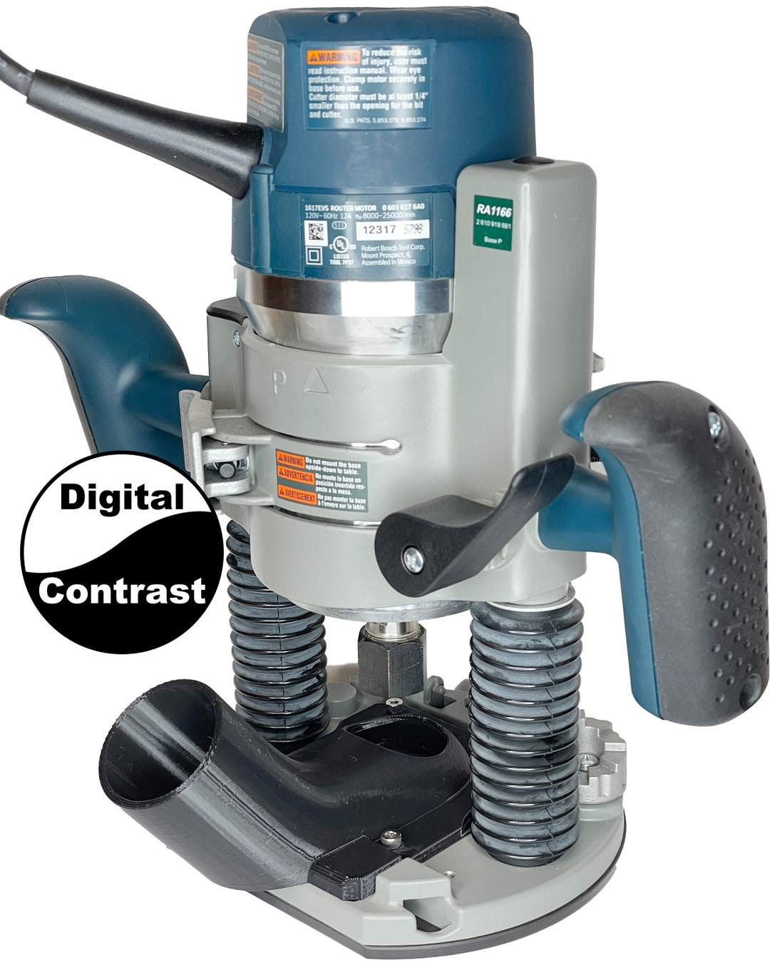 Bosch 1617 Plunge Router Dust Cover Hose Adapter With Shroud, Max 1.5