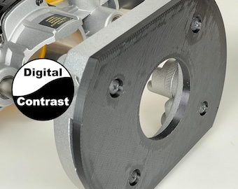 Replacement sub-base with 2" opening for DeWalt DCW600 & DWP611 plunge base, DNP612, 3D printed