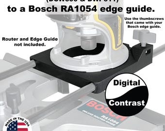 Adapter to connect DeWalt trim router to Bosch RA1054 edge guide