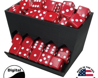 D6 dice dispenser sorter, five at a time, table top war games like Warhammer 40K etc. (3D printed)