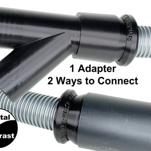 Hose Adapter fits &quot;Cen-Tec&quot; 1.25&quot; Spiral Hose to Y-Adapter and 2.5&quot; Wet/Dry Vacuum Wand