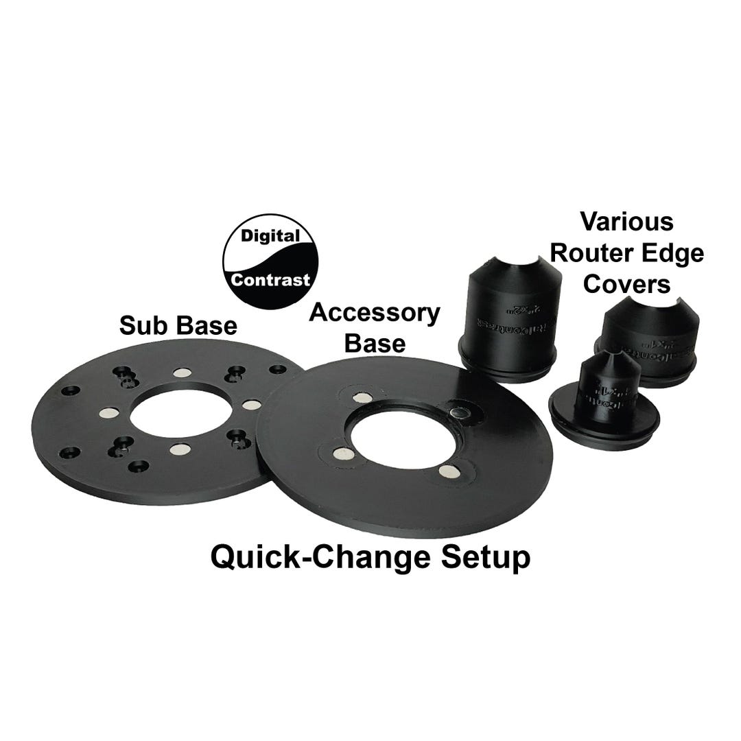 Base Assembly Router Cover Magnetic, Quick-change, Router Edge Cover Sub-base System, Fits Many ...