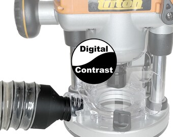 DigitalContrast hose adapter for Triton MOF001 plunge base router, choose your hose size