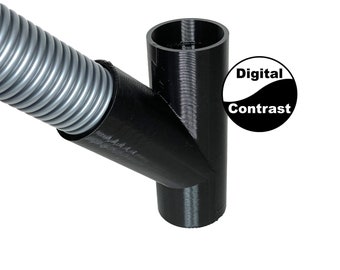 Y-Adapter or T-adapter for Cen-Tec 1.25" spiral hose (40mm OD), threaded connections