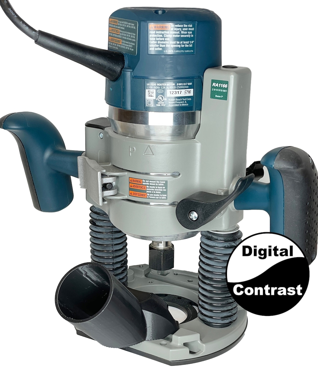 Bosch 1617 Plunge Router Dust Cover Hose Adapter, Works With Template