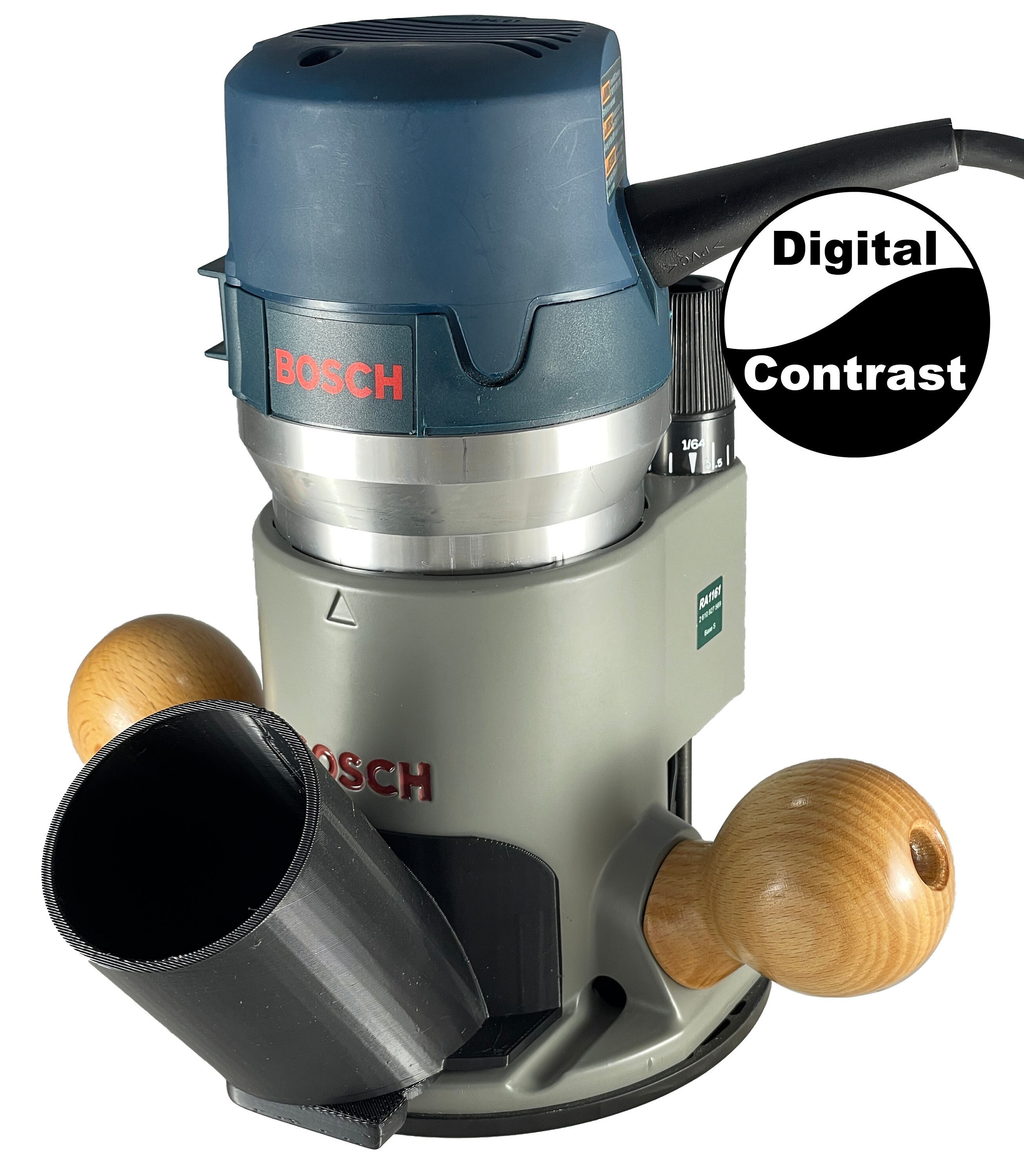 Bosch 1617 Fixed Base Router to Hose Adapter, Multiple Sizes to