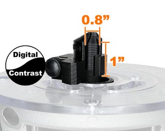 DigitalContrast router edge cover, fits DeWalt DW6184 fixed base, freely rotates, 3D printed