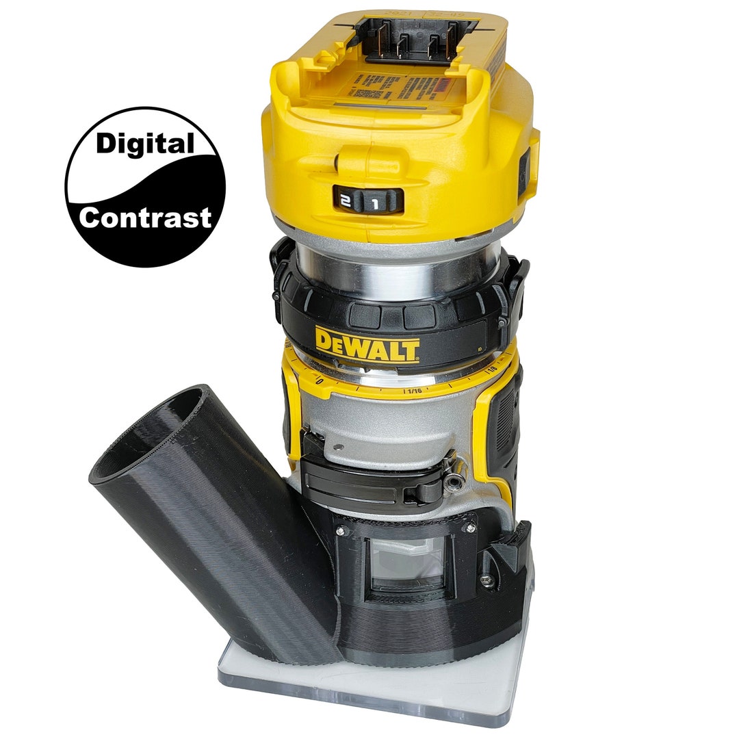 Dewalt DCW600 & DWP611 Trim Router Dust Cover Hose Adapter With Window