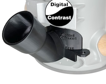 Bosch 1617 Router hose adapter, snaps in on the back, multiple sizes, 3D printed, RA1161 Fixed Base and RA1165 Fixed Base