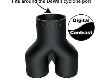 Y-adapter, fits DeWalt Dust Separator Cyclone with 1-7/8" port