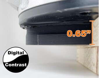 DigitalContrast router edge cover, fits DeWalt DCW620 plunge router, low profile, 3D printed