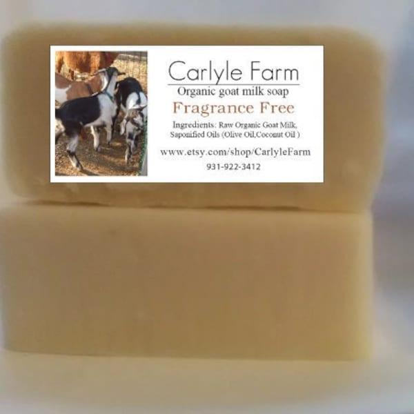 Organic Goat Milk Soap (Fragrance Free)