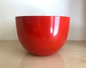 Vintage Wartsila Finel Red Enamel Bowl Nordic Design Finland Finnish Arabia Kaj Franck