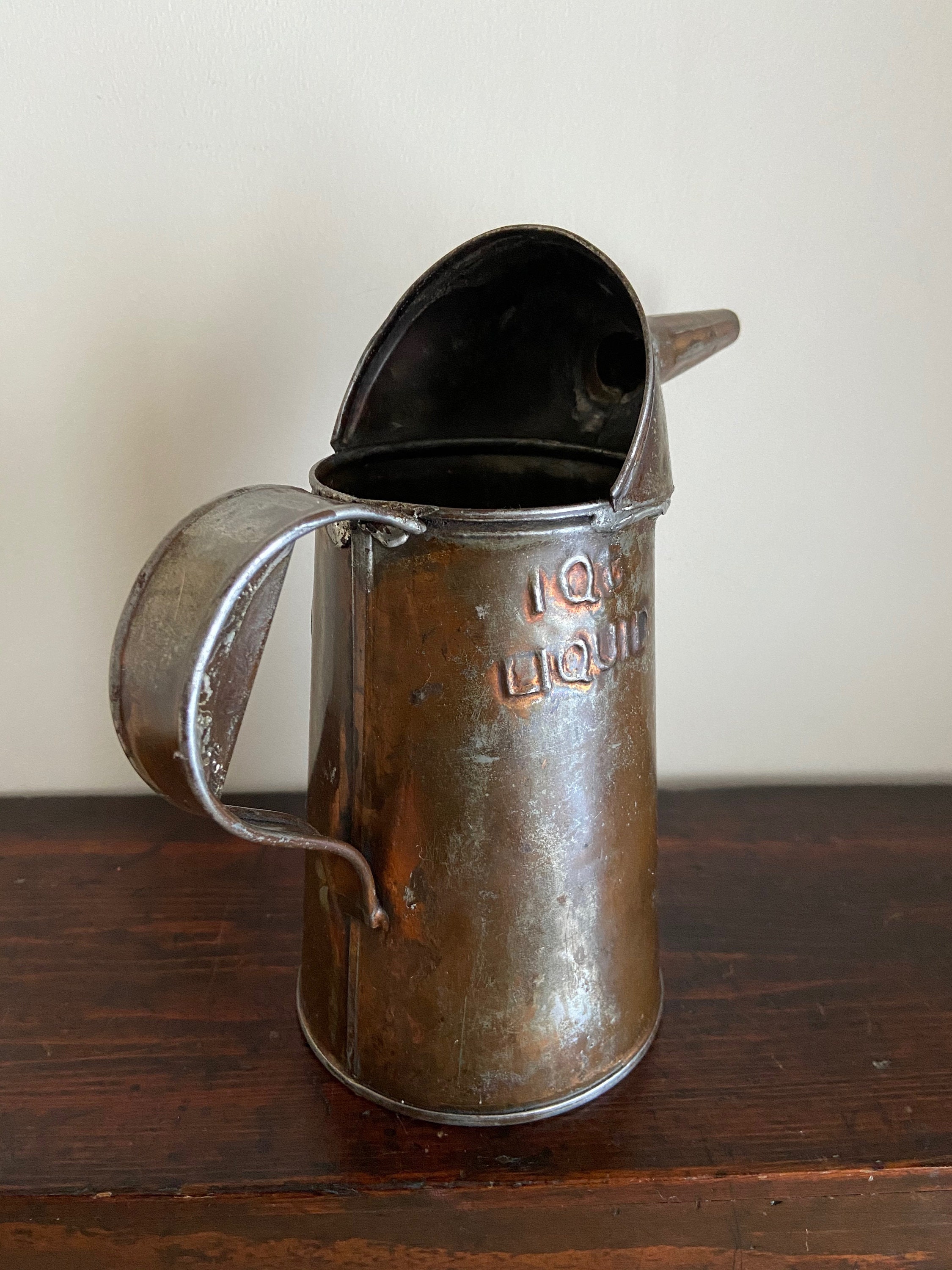 Vintage Copper Dover Oil Can One Quart Size Etsy