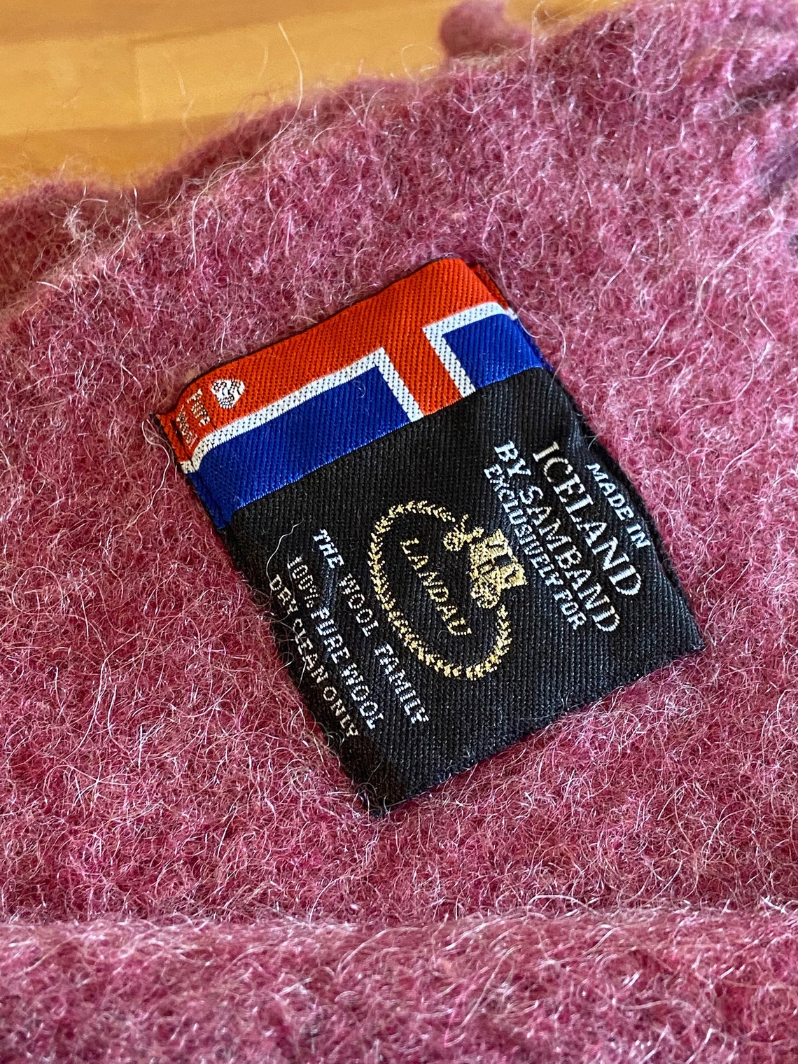 Snug Vintage Icelandic All Wool Blanket Samband for Landau Etsy