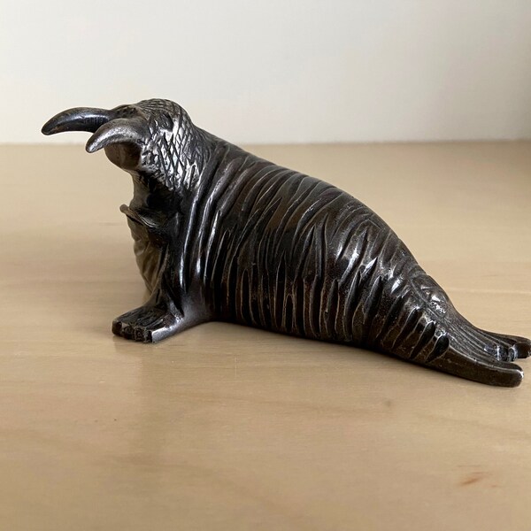 Vintage Walrus Bottle Opener | Arctic Barware Pewter Metal
