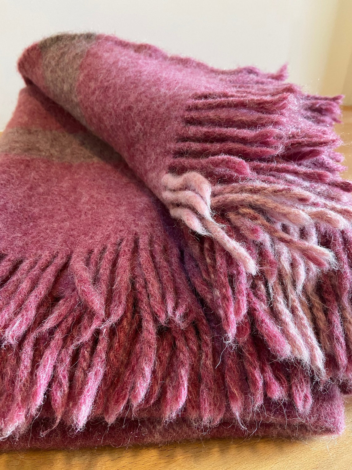 Snug Vintage Icelandic All Wool Blanket Samband for Landau Etsy