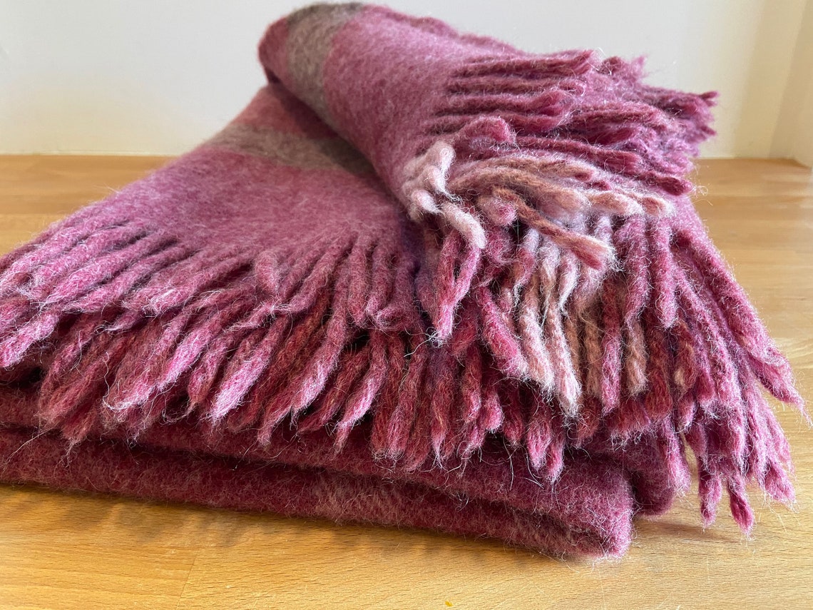Snug Vintage Icelandic All Wool Blanket Samband for Landau Etsy