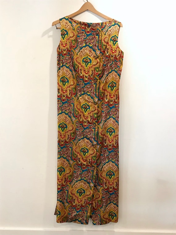 Spectacular Vintage Silk Sleeveless Column Sheath… - image 4