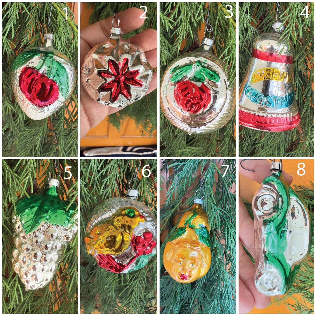 ヴィンテージ西ドイツ吹きガラス装飾品のチョイス - Etsy 日本