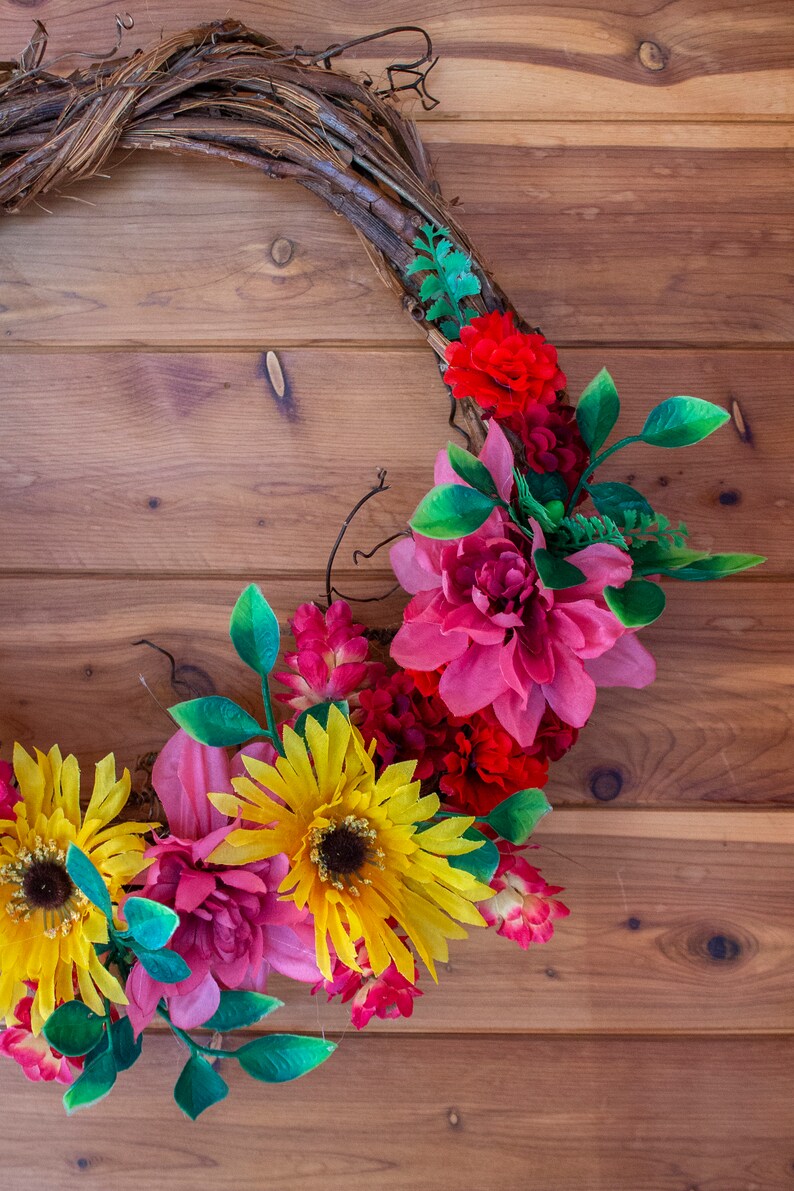 Grapevine Wreath Fall Decor Small Wreath Door Wreath Bohemian Decor Autumn Wreath Boho Fall Decoration Fall Wreath Handmade