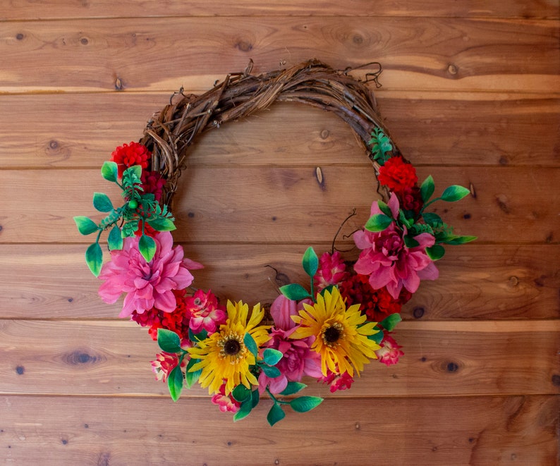 Grapevine Wreath Fall Decor Small Wreath Door Wreath Bohemian Decor Autumn Wreath Boho Fall Decoration Fall Wreath Handmade