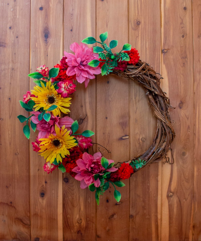 Grapevine Wreath Fall Decor Small Wreath Door Wreath Bohemian Decor Autumn Wreath Boho Fall Decoration Fall Wreath Handmade