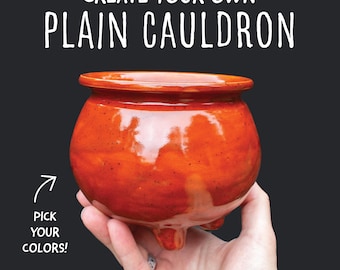 Custom Plain Cauldron - Handmade Pottery
