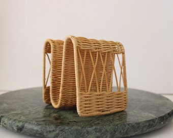 Boho Rattan Wicker Napkin Holder