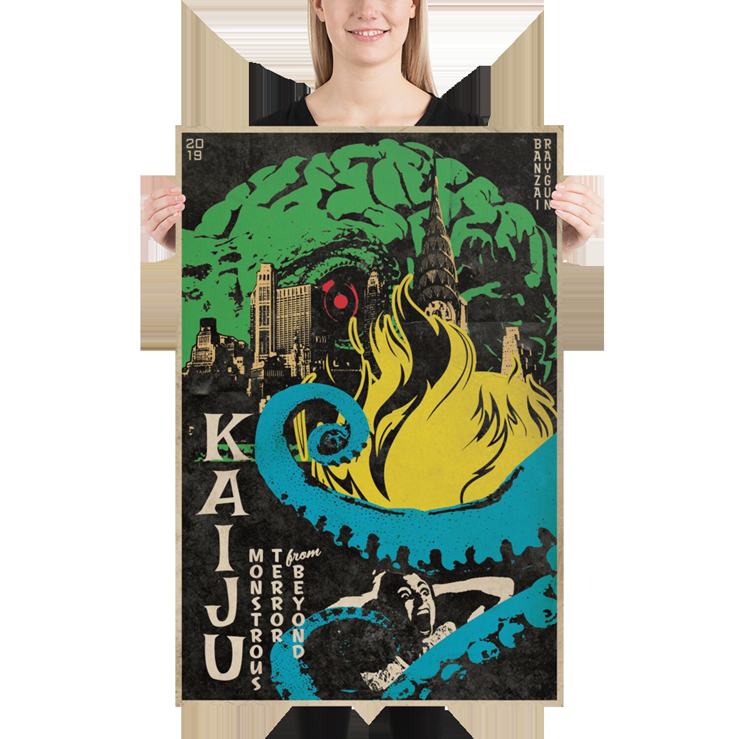 Póster de la película Kaiju - Etsy España