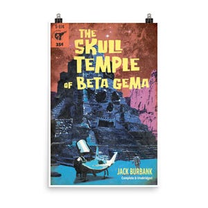 The Skull Temple of Beta Gema Pulp Cover Poster