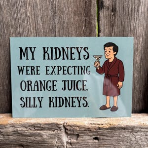 MASH Inspired Magnet Hawkeye Silly Kidneys – 4x6 Inch Retro Military Comedy Decor Crabapple Cove, Adam’s Ribs, Colonel Potter Hawkeye