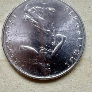 1 Franc Münze 1999 Fehlprägung Stempeldrehung fast UNZ Sammlerstück Sammler Selten Semeuse