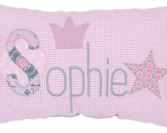 PRINZESSIN rosa NAMENSKISSEN TAUFGESCHENK Wunschname Kissen mit Namen Name Taufe Geburtsgeschenk Geburtstag