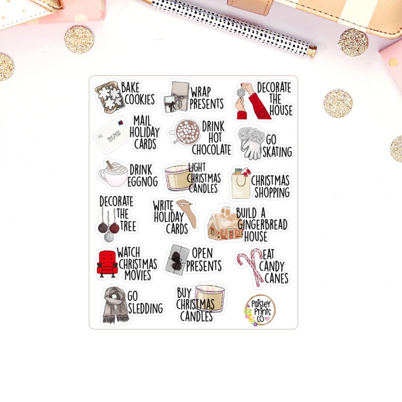 Winter Bucket List Christmas Bucket List Coffee Planner image 0