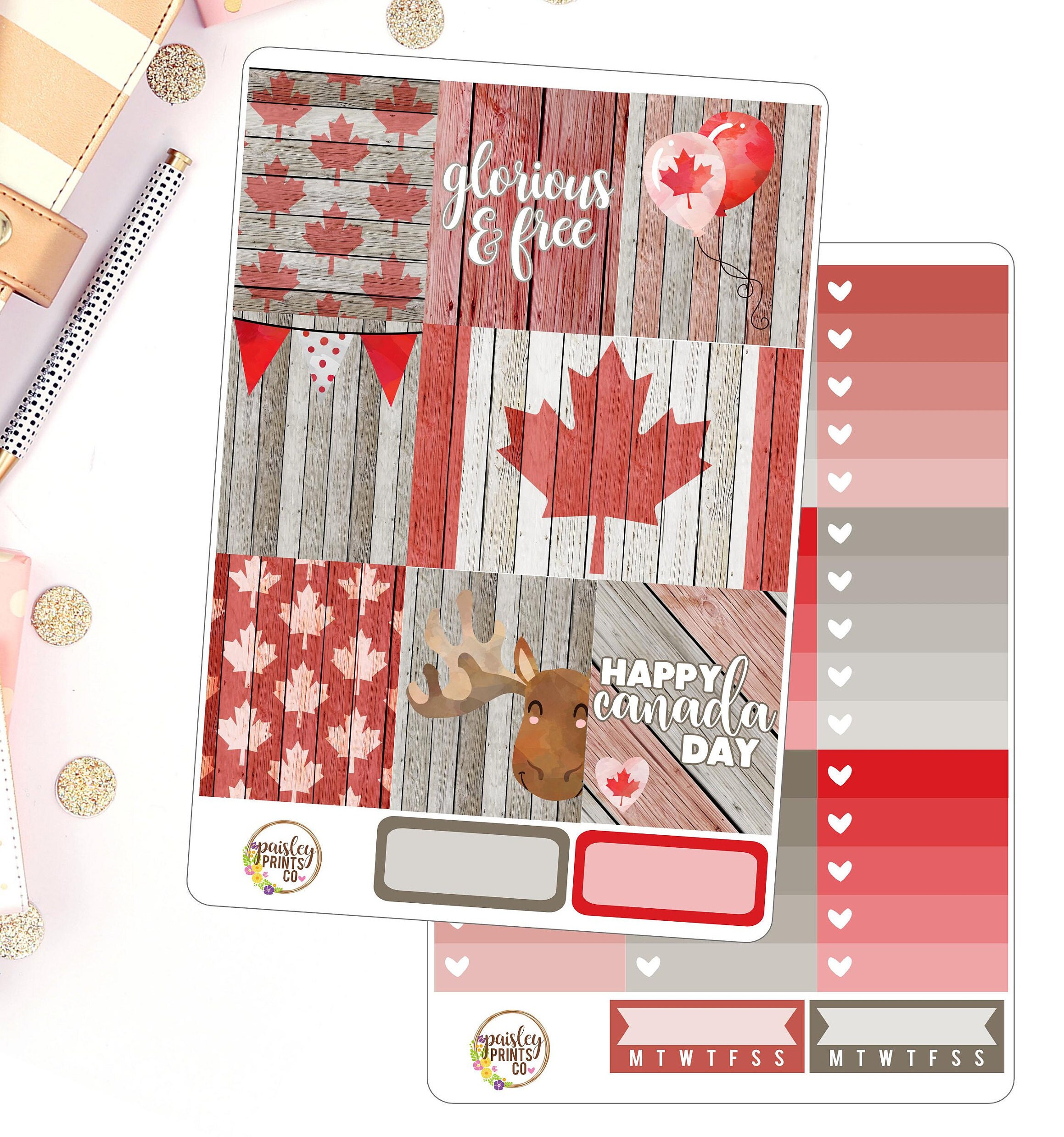 Paper & Party Supplies Weekly Planner Kit Canada Eh? Paper