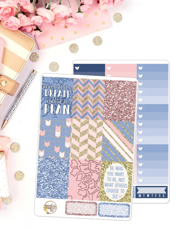 Dreams to Plans 4 Page Mini Weekly Planner Sticker Kit \u2013 Vertical ...