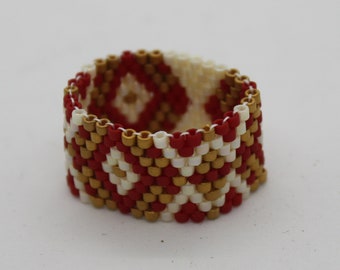 rings, beaded rings, peyote rings,