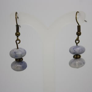 earrings, drop earrings, dangle earrings, stone earrings, blue earrings,