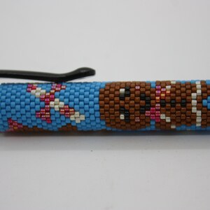pens, gel pens, Christmas, beaded pens, bead covered pens, Gingerbread man, Gingerbread woman,