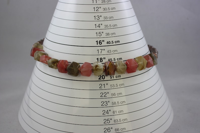 fire cherry quartz necklace; cherry quartz necklace; quartz necklace; copper tone glass bead necklace; quartz and glass bead necklace
