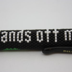 pens, bead covered pens, beaded pens, warnings,