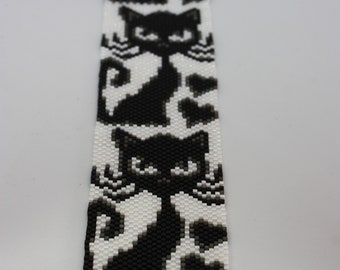 bracelets, cuff bracelets, beaded bracelets, black cats, cats, basement cat,