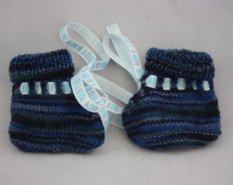 baby booties, booties, hand knit booties, knit booties, hand knits, blue booties,