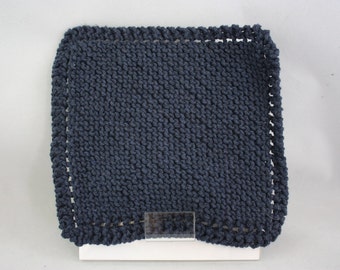 dishcloths, cotton dishcloths, hand knit dishcloths, knit dishcloths, navyblue dishcloths, washcloths, hand knit washcloths, knit washcloths