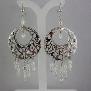earrings, lacy fretwork earrings, hand made jewelry, handmade jewelry, drop earrings, dangle earrings, lacy earrings, fretwork earrings