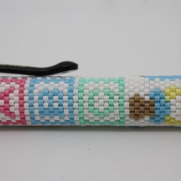 pens, bead covered pens, beaded pens, baby showers, baby announcements,