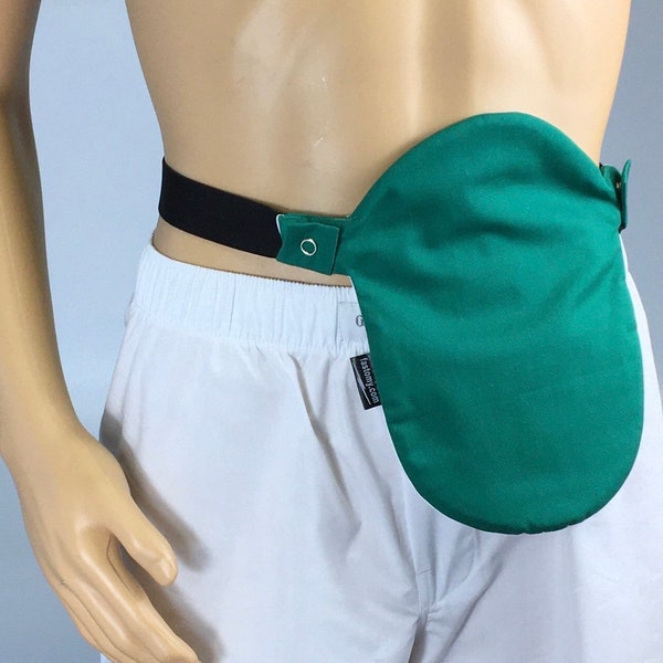 Green Ostomy Colostomy Urostomy Fastomy Brand Pouch Bag Cover - Snaps On- For Use With ConvaTec & Hollister Brand Pouches