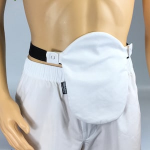 Colostomia bianca Urostomia Fastomy Brand Pouch Bag Cover -Snaps On -Per l'uso con ConvaTec & Hollister Pouches